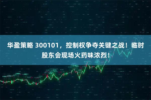 华盈策略 300101，控制权争夺关键之战！临时股东会现场火药味浓烈！