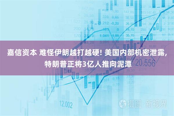 嘉信资本 难怪伊朗越打越硬! 美国内部机密泄露, 特朗普正将3亿人推向泥潭